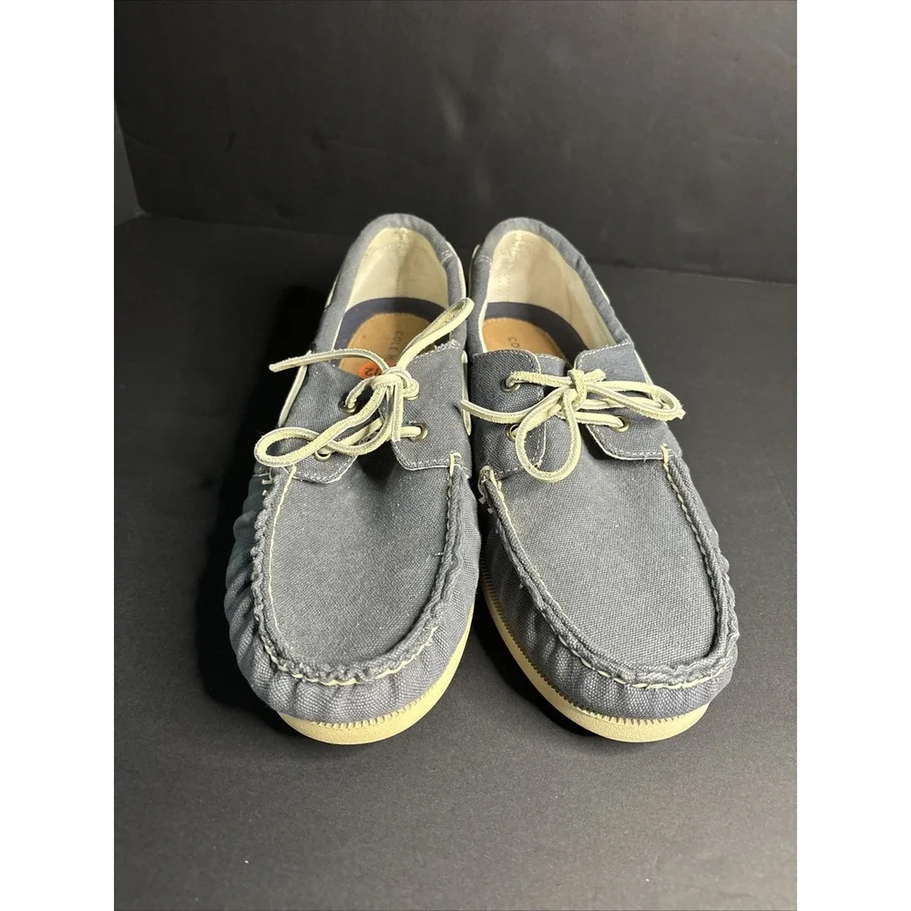 Cole Haan Dominick Boat Shoes Blue Chambray Low Top Moc Toe Loafers Sz. 9 1/2